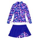Maiô Vogseek Flower para meninas de 3 a 4 anos com Rashguard