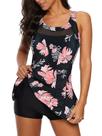 Maiô Zando Plus Size para mulheres com controle de barriga rosa floral Maiô Zando Plus Size para mulheres com controle de barriga rosa floral