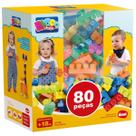 Mais blocos 1 com 80 peças - blocos de montar mk380 - dismat - 380