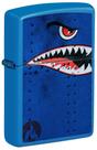 Mais leve Zippo Fighter Plane Nose Art Shark Teeth Blue Matte