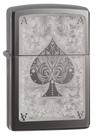 Mais leve Zippo Spade Card Pocket Black Ice