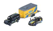 Majorette - racing deluxe trailer - land rover defender 110 + toyota gr supra Majorette - racing deluxe trailer - land rover defender 110 + toyota gr supra