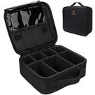 Makeup Train Case Relavel Travel Travel, organizador de cosméticos preto