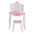 Makeup Vanity Teamson Kids com luzes LED e espelho triplo
