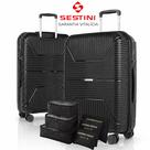 Mala 23kg Até 32kg Super Espaçosa Para Despachar Com Brinde Kit Organizador, Rodas 360 Graus, Produto Original com Garantia Vitalícia Sestini