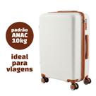 Mala De Bordo 10kg ANAC Polipropileno Rodas 360 Cadeado Senha Anti Furto Mala Viagem Pequena Resistente