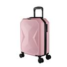 Mala de Bordo ABS para Viagem Yins 21162 Cadeado Integrado Rodas Giro 360º Rosa