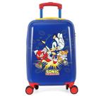 Mala de Bordo Escolar Sonic Friends Rodas 360 10Kg Luxcel Cor:Azul