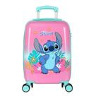 Mala de Bordo Luxcel Kids Stitch e Angel Rosa e Verde Água