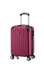MALA DE BORDO PEQUENA PARA VIAGEM EM ABS COR PINK CADEADO INTEGRADO RODAS GIRO 360º