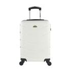 Mala De Bordo Pequena Para Viagem Em Abs Yins 21209 Cadeado Integrado Rodas Giro 360 Branco