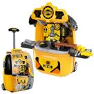 Mala de Ferramentas Diy Toll Bancada Com Diversos Acessórios Brinquedo Infantil Meninos +3 Anos