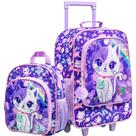 Mala de Rodinhas Infantil KLFVB - Gatinha Fofa para Meninas