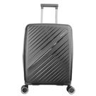 Mala de Viagem 23kg SWISSLAND Juno Média ORIGINAL Cinza Cadeado TSA e Ziper TSA Rodas Duplas Giratória Super Resistente e Leve