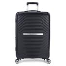 Mala de Viagem 32 Kg Grande POLO KING Tulum Preto Produto ORIGINAL com Ziper Antifurto e Expansor Cadeado TSA Rodinhas Dupla Giratória Polipropileno