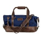 Mala de Viagem Bayside Lona e Couro Bovino Brown & Blue Marrom e Azul