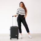 Mala de Viagem Bordo Bagagem Pequena Mão Rígida ABS 10 KG Aprovada Cabine Rodas 360