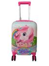 Mala de viagem escolar infantil mldu rosa abs