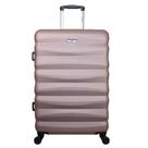 Mala De Viagem Média Abs Yins 21089 Cadeado Embutido Rodas Giro 360º Rosê M