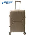 Mala de Viagem Média POLIPROPILENO CRUZEIRO 23kg Giratória 360º Expansiva Cadeado TSA Rodas Duplas 6000M Cor:Bege