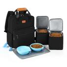 Mala de viagem para cães DELOMO 25L aprovada pela companhia aérea com recipientes para alimentos