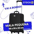 Mala de Viagem Pequena de bordo 10kg ANAC com alças e 2 rodinhas Village