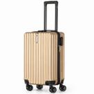 Mala de Viagem Pequena de Bordo 20” ABS + Policarbonato 4 Rodas 360 Leve Resistente RZNL com gancho Cor:Cinza