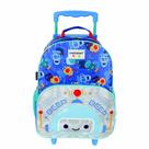 Mala Escolar G com Rodinhas Infantil Menino Robots Beep Beep Container Kids