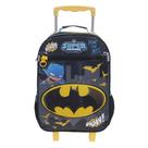 Mala Escolar G com Rodinhas + Squeeze 340ml Infantil Menino Batman DC Superfriends