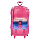 Mala Infantil Barbie Conversível 3D com Rodinhas - Rosa