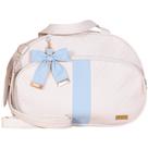 Mala Maternidade Laço Luxo Off White e Azul