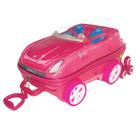 Mala Mochila Infantil Menina Carrinho Eva 3 Rodinhas Barbie