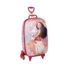 Mala Mochila Rodinha Princesa Moana 3d Meninas Escolar