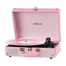 Mala Portátil Rosa para Toca-Discos JORLAI com Bluetooth