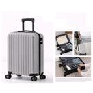 Mala viagem rigida abs bordo pequena giro 360 mao padrao cinza 10kg