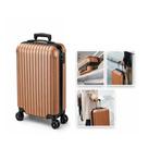 Mala viagem rigida abs bordo pequena giro 360 mao padrao dourado design luxo 10kg