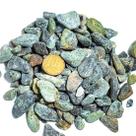 Malaquita Rolada Natural 1kg - Pedra Verde com Rajadas Pretas (10 a 20mm) Tipo B