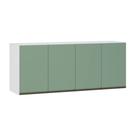 Maleiro Ponte Aérea 4 Portas 165cm Branco C/Verde
