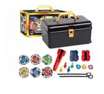 Maleta Beyblades Com 2 Lançadores Grip De Empunhadura