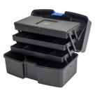 Maleta caixa para ferramentas, artesanato e pescaria com 3 bandejas organizadora articuladas Maleta caixa para ferramentas, artesanato e pescaria com 3 bandejas organizadora articuladas