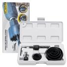 Maleta Com Jogo De Serra Copo Kit 11 Peças Para Madeira Gesso PVC Plástico