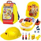 Maleta Construtor 3 em 1 Ferramentas Mochila Capacete 22 Pçs