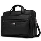 Maleta de couro CLUCI para homens com laptop de 15,6" preta Maleta de couro CLUCI para homens com laptop de 15,6" preta