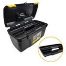 Maleta de Ferramenta Multiuso Com Bandeja Removível Reforçada Divisórias e Travas Para Acessórios