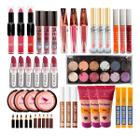 Maleta De Maquiagem Pincéis Pó Base Matte Sombra Nude