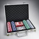 Maleta de Poker 200 Fichas Alumínio com Baralho Dados Profissional