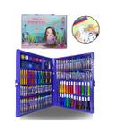 Maleta Estojo Artistico 168 Pçs Escolar Sereia Pintura Color Toy King