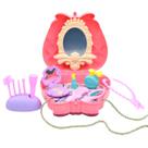 Maleta infantil salão de beleza c/ acessorios para boneca 18 pçs