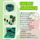 Maleta Jardim Verde com 10 Peças e Mangueira Trançada 15 Metros e Conectores