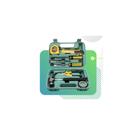 Maleta kit jogo ferramentas gerais utilidades uso domestico 9 peças 8009c